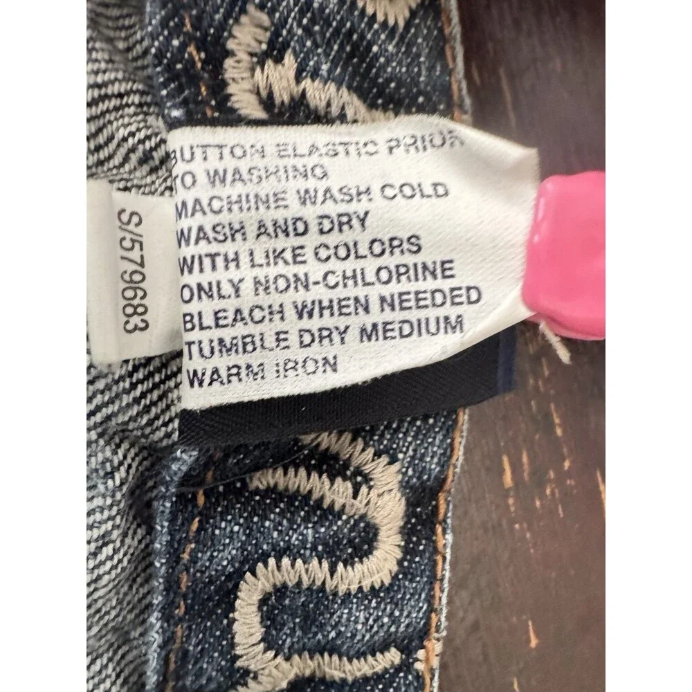 Gap Kids Jeans Girls 10 Slim Wide Leg Flare Blue Denim Fall 2008 Y2K